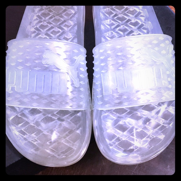 puma jelly slides clear